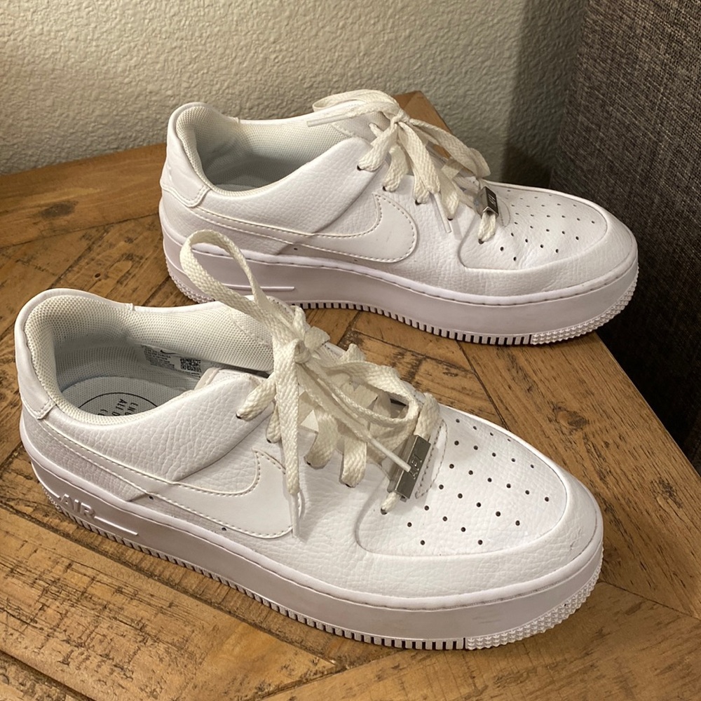 Nike Air Force 1, size 7.5, white